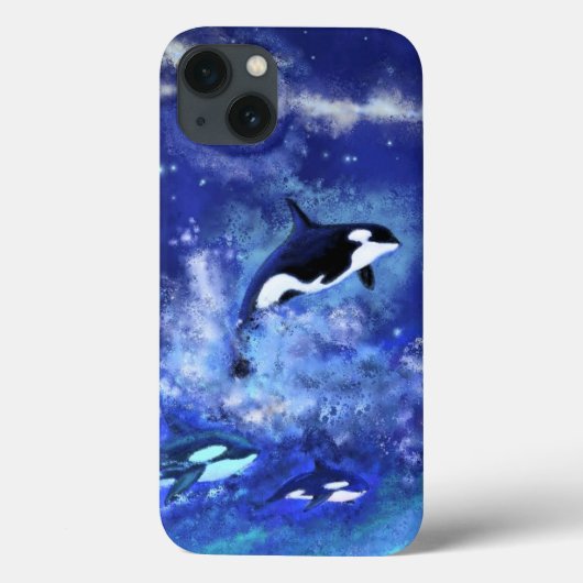 満月のキラークジラ – スケッチ Case-Mate iPhoneケース (裏面)