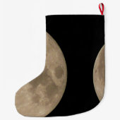 満月のクリスマスのストッキングのカスタムに貯蔵する月 ラージクリスマスストッキング (裏面)