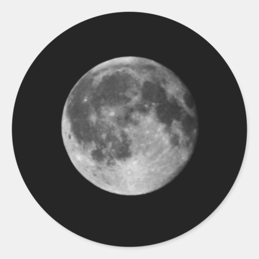 満月のステッカーシート ラウンドシール (正面)