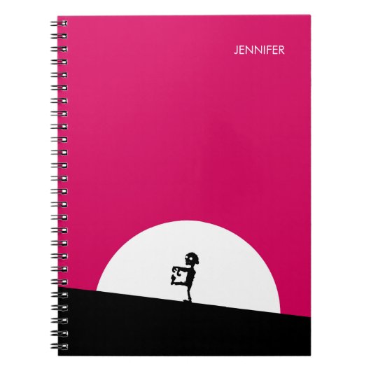 満月のゾンビシルエットパーソナライズされた ノートブック (正面)