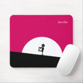 満月のゾンビシルエットパーソナライズされた マウスパッド (マウス)