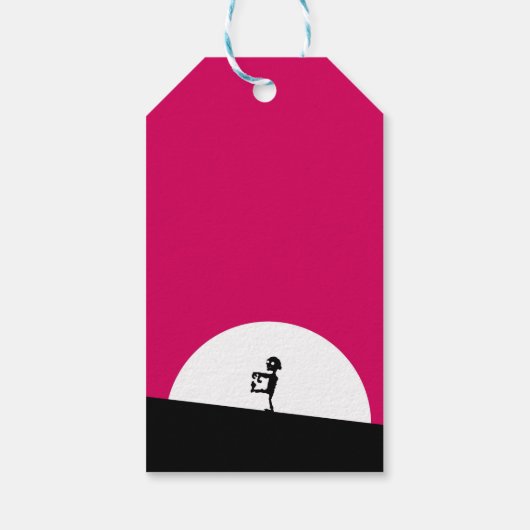 満月のゾンビシルエット ギフトタグ (裏面)