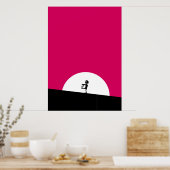 満月のゾンビシルエット ポスター (キッチン)