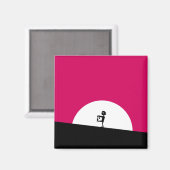 満月のゾンビシルエット マグネット (正面/裏面)