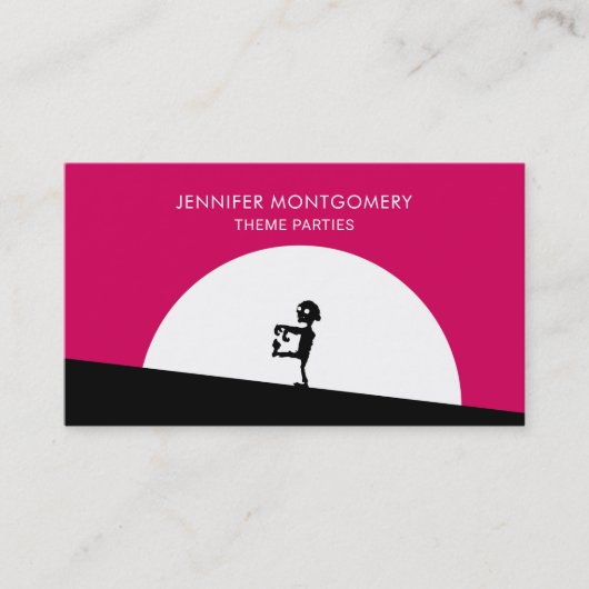 満月のゾンビシルエット 名刺 (正面)