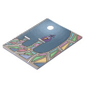 満月のノート付き紫色のチキバード ノートブック (左側)