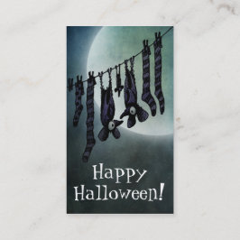 満月のハロウィンのおもしろいなこうもり 名刺