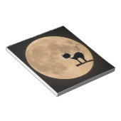 満月のハロウィーンのゴシック様式の黒猫 ノートパッド (アングル)