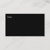 満月のビジネスまたはプロフィールカード 名刺 (裏面)