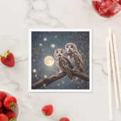 満月のフクロウ スタンダードカクテルナプキン (インサイチュ)