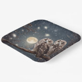 満月のフクロウ ペーパープレート (傾斜あり)