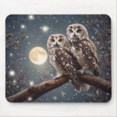 満月のフクロウ マウスパッド (正面)