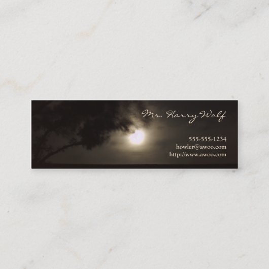 満月のプロフィールカード スキニー名刺 (正面)