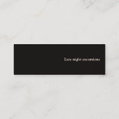 満月のプロフィールカード スキニー名刺 (裏面)