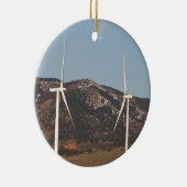 満月のポートレートが付いている風力 セラミックオーナメント (右)