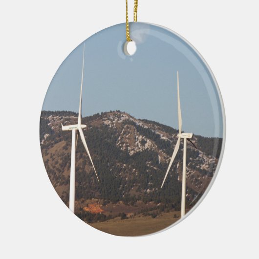 満月のポートレートが付いている風力 セラミックオーナメント (左)