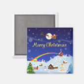 満月のメリークリスマス マグネット (正面/裏面)