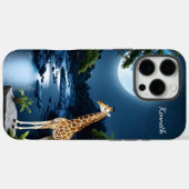 満月の下でキリン Case-Mate iPhoneケース (裏面 (横))