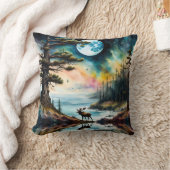 満月の下でムース クッション (ブランケット)