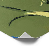 満月の下で吠える猫 ポスター (角)