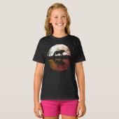 満月の下で孤独なオオカミ Tシャツ (正面フル)