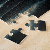 満月の下で海を落ち着ける ジグソーパズル (側面)