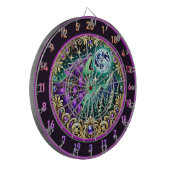 満月の下で荒野オオカミがハウリング ダーツボード (正面左)