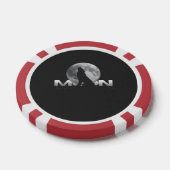 満月の下で響く狼の雄叫び ポーカーチップ (シングル)