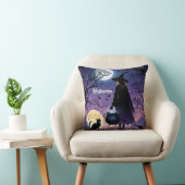 満月の下で魔女がポーションを作る クッション (椅子)