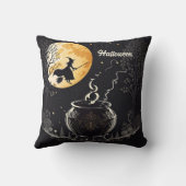 満月の下で魔女がポーションを作る クッション (裏面)