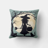 満月の下で魔女がポーションを醸造する クッション (裏面)