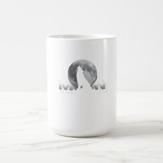 満月の下で鳴く狼の雄叫び コーヒーマグカップ