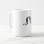 満月の下で鳴く狼の雄叫び コーヒーマグカップ (正面左)