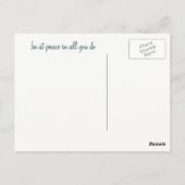 満月の下に坐っている平和~のチャーミングなキツネ ポストカード (裏面)