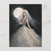 満月の下に立つ ポストカード (正面)