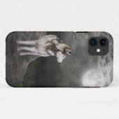 満月の下のオオカミ Case-Mate iPhoneケース (裏面(横))