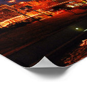 満月の下のカンザスシティプラザクリスマスライト ポスター (角)