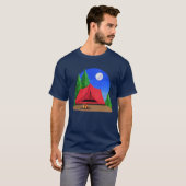 満月の下のキャンプ場 Tシャツ (正面フル)