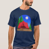 満月の下のキャンプ場 Tシャツ (正面)