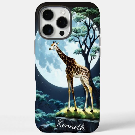 満月の下のキリン Case-Mate iPhoneケース (裏面)