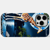 満月の下のキリン Case-Mate iPhoneケース (裏面 (横))