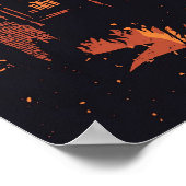 満月の下のゴシックヴァンパイア城 ポスター (角)