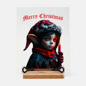 満月の下のゴシック小妖精や小人魔法。 アクリルサイン (正面)