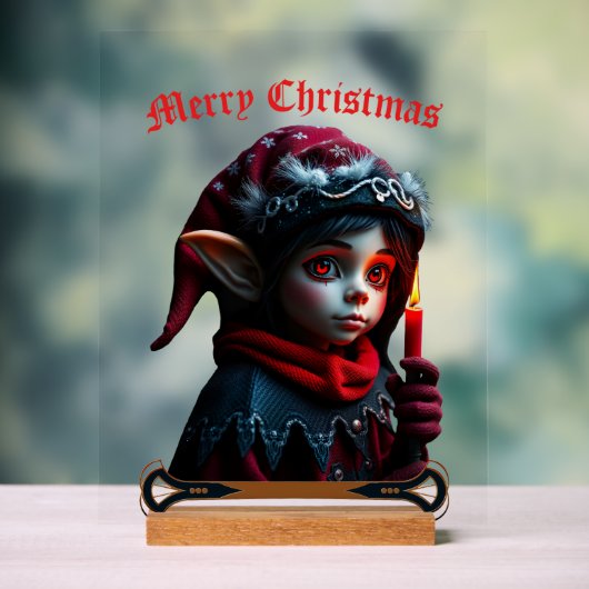 満月の下のゴシック小妖精や小人魔法。 アクリルサイン (ニュートラル)