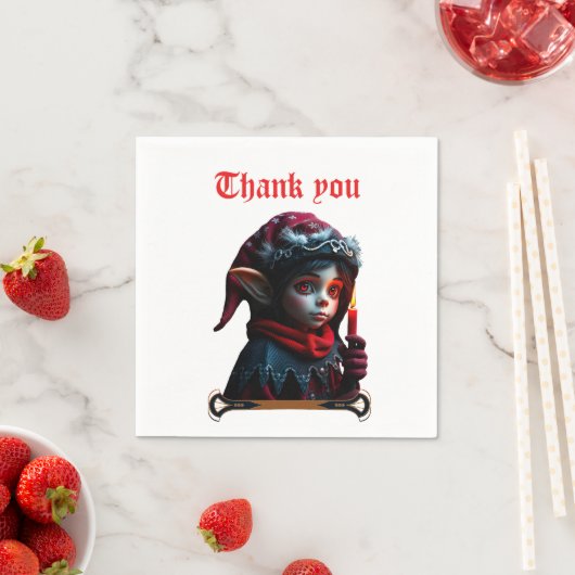 満月の下のゴシック小妖精や小人魔法。 スタンダードカクテルナプキン (インサイチュ)