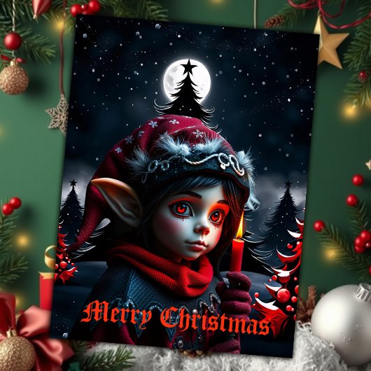 満月の下のゴシック小妖精や小人魔法。 テーブルクロス