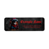 満月の下のゴシック小妖精や小人魔法。 ラベル (正面)