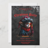 満月の下のゴシック小妖精や小人魔法。 招待状 (正面)