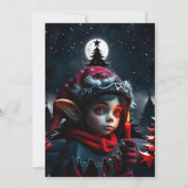 満月の下のゴシック小妖精や小人魔法。 招待状 (裏面)