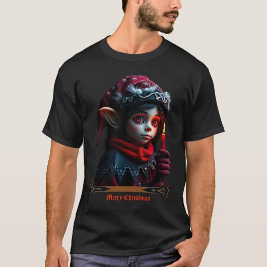満月の下のゴシック小妖精や小人魔法。 Tシャツ (正面)